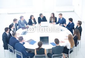 Investment Director holds a meeting with the business partners, 