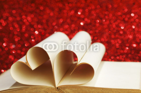 Heart inside a book