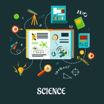 Fototapety Creative science flat concept