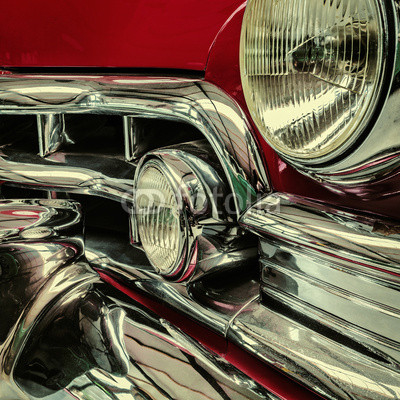 Front of a classic car