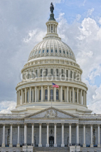 Fototapety Washington DC Capitol detail on cloudy sky