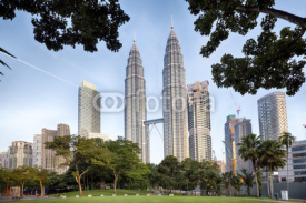 Fototapety KLCC Park at early morning in Kuala Lumpur, Malaysia