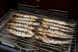 Fototapety Sardines grillées au barbecue