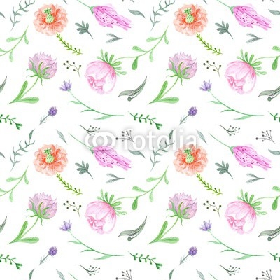 Spring Watercolor Floral Pattern