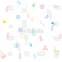 Naklejki Geometric abstract seamless pattern. Simple motif background. Co