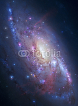 Spiral galaxy in deep space. Elements of image furnished by NASA