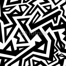 Naklejki monochrome aztec seamless pattern