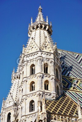 The Catholic cathedral of St. Stephen (Stephansdom) in central Vienna 

