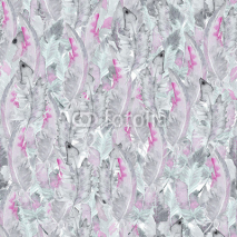 Fototapety Watercolor pattern with feathers