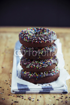Naklejki Colorful chocolate donuts