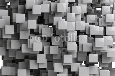 Abstract geometric cubes background  3d render