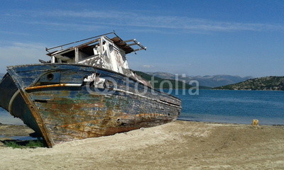 shipwrecked boat
