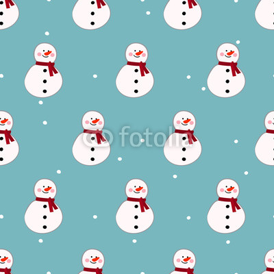 seamless cute snowman pattern