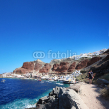Fototapety Santorin - Port d'Amoudi