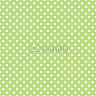 Seamless vector pattern with polka dots on green background
