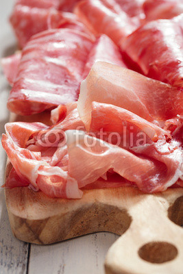 Platter of serrano jamon Cured Meat a