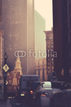 Fototapety Retro Styled Downtown USA