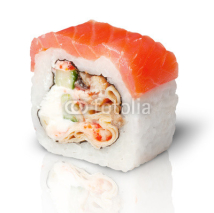 Fototapety salmon sushi roll
