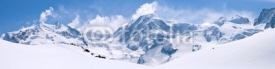 Naklejki Swiss Alps Mountain Range Landscape