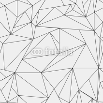 Obrazy i plakaty Geometric simple black and white minimalistic pattern, triangles or stained-glass window. Can be used as wallpaper, background or texture.