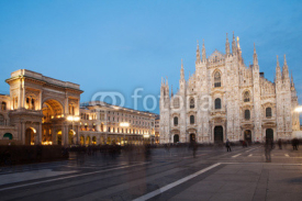 Fototapety Milan cathedral by night