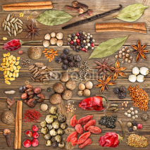 Naklejki Various spices
