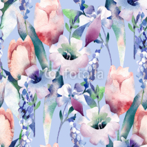 Obrazy i plakaty Spring Bouquet Seamless Pattern