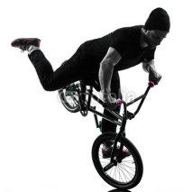 Fototapety man bmx acrobatic figure silhouette