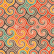 Naklejki Retro pattern with swirls.