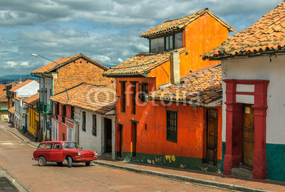 La Candelaria, historic neighborhood in downtown Bogota, Colombi