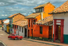 Naklejki La Candelaria, historic neighborhood in downtown Bogota, Colombi