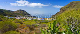 Naklejki Panoramic image of the village in Tenerife