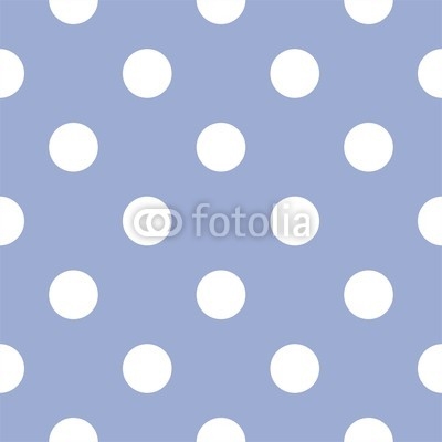 Retro seamless vector pattern with polka dots, blue background