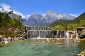 Naklejki Waterfalls of Alpine Mountains