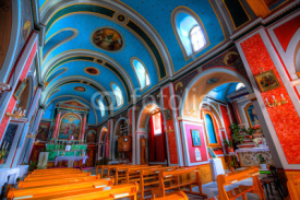 Naklejki Greek Orthodox Church Interior - Syros, Greece