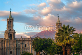 Volcano El Misti overlooks the city Arequipa in southern Peru