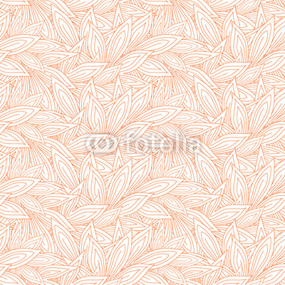 Cute seamless pattern with red contour autumn leaves on the white (transparent) background. Vector illustration