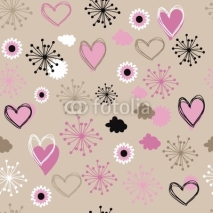 Naklejki Romantic floral seamless pattern