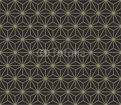 Seamless antique palette vintage japanese asanoha isometric pattern vector
