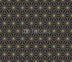 Naklejki Seamless antique palette vintage japanese asanoha isometric pattern vector