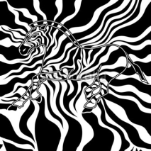 Naklejki Seamless pattern of zebra