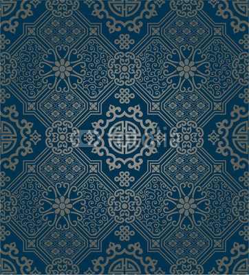 Oriental style wallpaper, seamless pattern