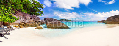 Panorama of tropical beach scenery, Thailand