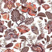 Naklejki Vintage seamless pattern. Flowers background in provence style.