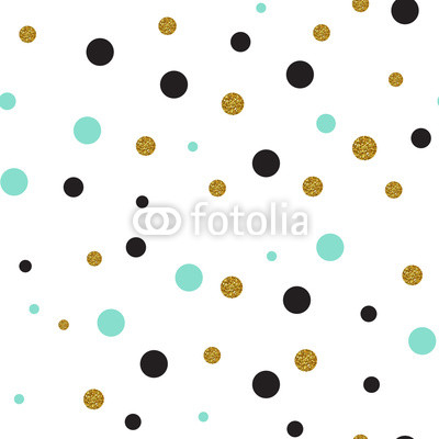 Hand painted seamless polka dot pattern.