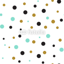 Fototapety Hand painted seamless polka dot pattern.