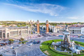 Naklejki view of the center of Barcelona. Spain