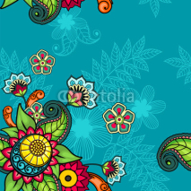 Fototapety Seamless floral bright colors