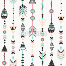 Obrazy i plakaty Tribal Style Arrows Seamless Pattern