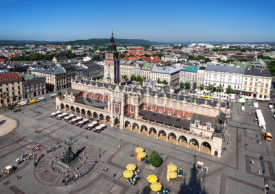 Naklejki Main Market Square in Cracow, Poland